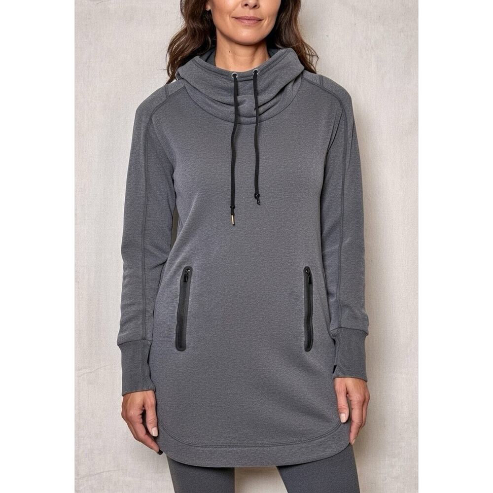 ATHLETA Women's Cozy Karma Hooded Sweatshirt‎ Dress Gray Sz XS